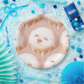 かわいい犬の顔ドーナツ ペーパープレート (パーティー)