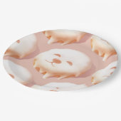 かわいい犬の顔ドーナツ ペーパープレート (アングル)