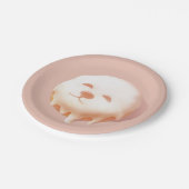 かわいい犬の顔ドーナツ ペーパープレート (アングル)