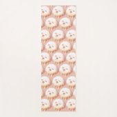 かわいい犬の顔ドーナツ ヨガマット (正面)