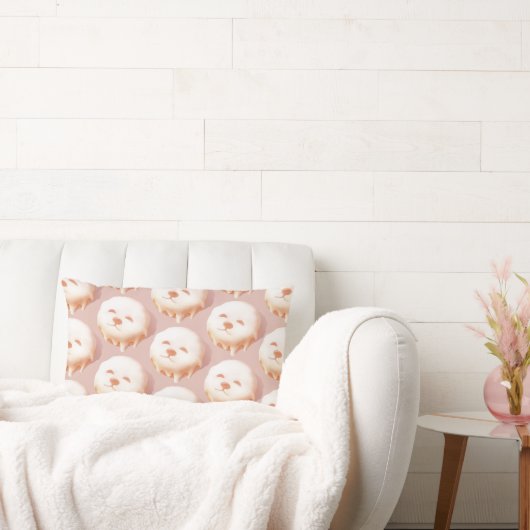 かわいい犬の顔ドーナツ ランバークッション (ソファ)