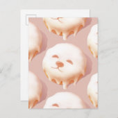 かわいい犬の顔ドーナツ 案内ポストカード (正面/裏面)