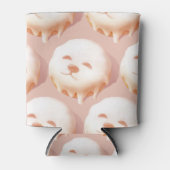 かわいい犬の顔ドーナツ 缶クーラー (正面)