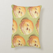 かわいい犬の顔バーガーパターン アクセントクッション (裏面(縦))