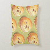 かわいい犬の顔バーガーパターン アクセントクッション (正面(垂直))