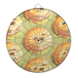 かわいい犬の顔バーガーパターン ダーツボード