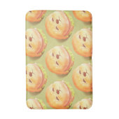 かわいい犬の顔バーガーパターン バスマット (正面縦)