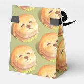 かわいい犬の顔バーガーパターン フェイバーボックス (裏面サイド)