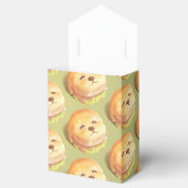 かわいい犬の顔バーガーパターン フェイバーボックス (オープン)