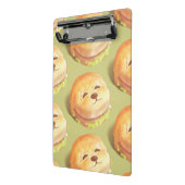 かわいい犬の顔バーガーパターン ミニクリップボード (アングル2)