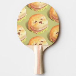 かわいい犬の顔バーガーパターン 卓球ラケット