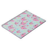 かわいい犬の顔パターン – ノートブック (左側)