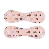 かわいい犬の顔ピンクお洒落色 野球ボール (パネル)