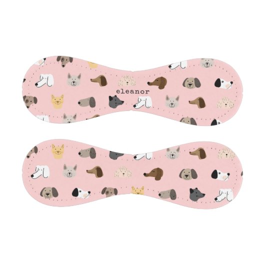 かわいい犬の顔ピンクお洒落色 野球ボール (パネル)