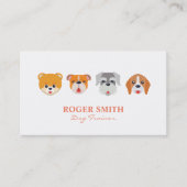 かわいい犬の顔動物専門店 名刺 (正面)