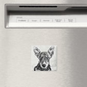 かわいい犬の顔磁石 マグネット (インサイチュ (食洗機))
