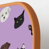 かわいい犬の顔紫 ピックルボールラケット (左詳細)