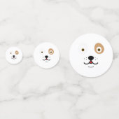 かわいい犬の顔 コンフェッティ (正面)