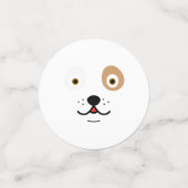 かわいい犬の顔 コンフェッティ (スモール正面)