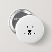 かわいい犬の顔 缶バッジ (正面&裏面)