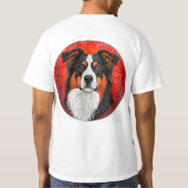 かわいい犬の顔 Tシャツ (裏面)