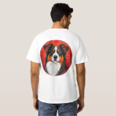 かわいい犬の顔 Tシャツ (裏面フル)