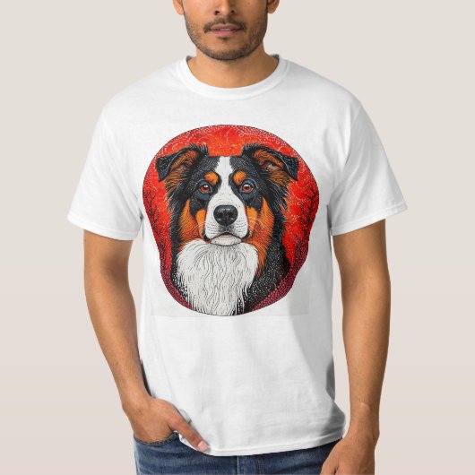 かわいい犬の顔 Tシャツ (正面)