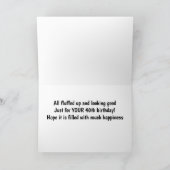 **かわいい犬の願い**ハッピーエンド*40**誕生日 カード (内部)