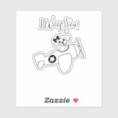 かわいい犬の飛行機,ラインアート,シンプルミニマリスト シール (シート)