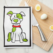 かわいい犬の食器洗いタオル – ピットブル キッチンタオル (四つ折り)