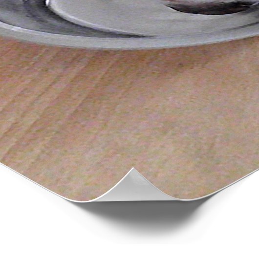 かわいい犬の飲料水のポストのやる気を起こさせる写真 ポスター (角)