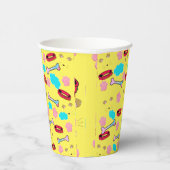 かわいい犬の首輪と骨のデザイン 紙コップ (右)