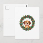 かわいい犬の鼻のクリスマスリース クリスマスの犬のママ D ポストカード (正面/裏面)