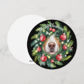 かわいい犬の鼻のクリスマスリース 犬ママ 犬好き シーズンカード (正面/裏面)