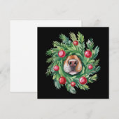 かわいい犬の鼻のクリスマス犬のママパーティー犬好き シーズンカード (正面/裏面)