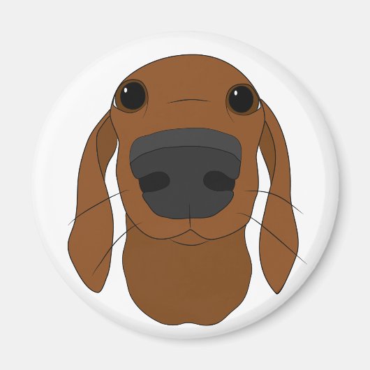 かわいい犬の鼻磁石 マグネット (正面)