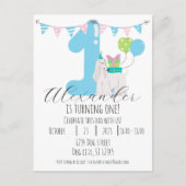 かわいい犬の1歳の誕生日:最高のワンフェス! ポストカード (正面)