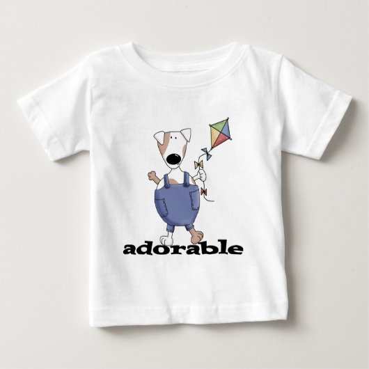 かわいい犬のTシャツとギフト ベビーTシャツ (正面)
