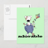 かわいい犬のTシャツとギフト ポストカード (正面/裏面)