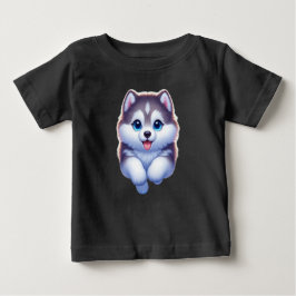かわいい犬のTシャツデザイン ベビーTシャツ