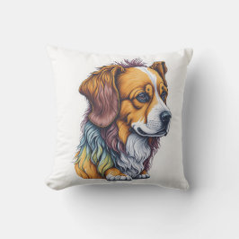 かわいい犬のtシャツ クッション