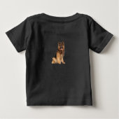 かわいい犬のTシャツ、赤ちゃん服 ベビーTシャツ (裏面)