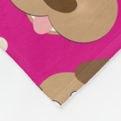 かわいい犬はパーソナライズな犬に直面します フリースブランケット (角)