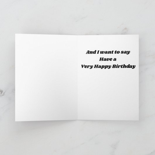 *かわいい犬は幸せな*誕生日カードを持っていると言う カード (内部)