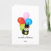 かわいい犬または子供の誕生日 カード (裏面)