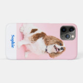 かわいい犬や写真、青 Case-Mate iPhoneケース (裏面(横))