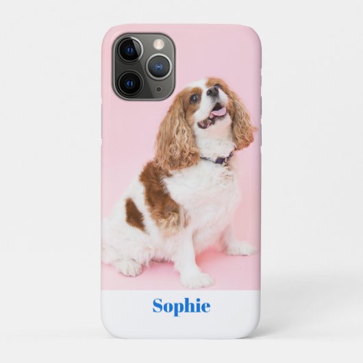 かわいい犬や写真、青 Case-Mate iPhoneケース (裏)