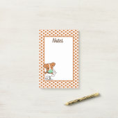 かわいい犬をマスク ポストイット (デスク上)