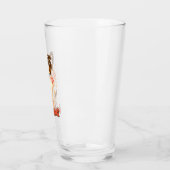 かわいい犬を手で反射 タンブラーグラス (左)