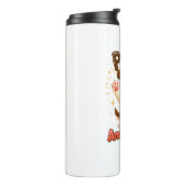 かわいい犬を手で反射 タンブラー (回転左)